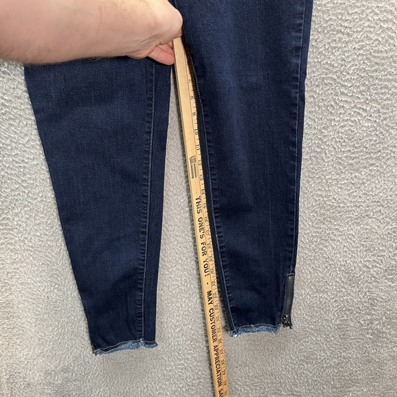 KanCan Jeans Womens 11/29 Blue Mid Rise Skinny Ankle Raw Hem Stretch Preppy - Picture 4 of 9